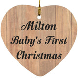 Milton Baby's First Christmas - Heart Ornament C