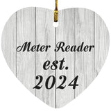 Meter Reader Established Est. 2024 - Heart Ornament F