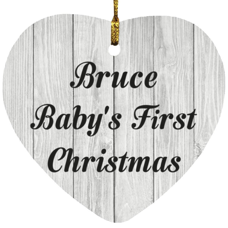 Bruce Baby's First Christmas - Heart Ornament F