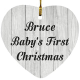 Bruce Baby's First Christmas - Heart Ornament F