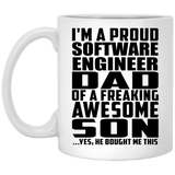 Proud Software Engineer Dad Of Awesome Son - 11 Oz Coffee Mug