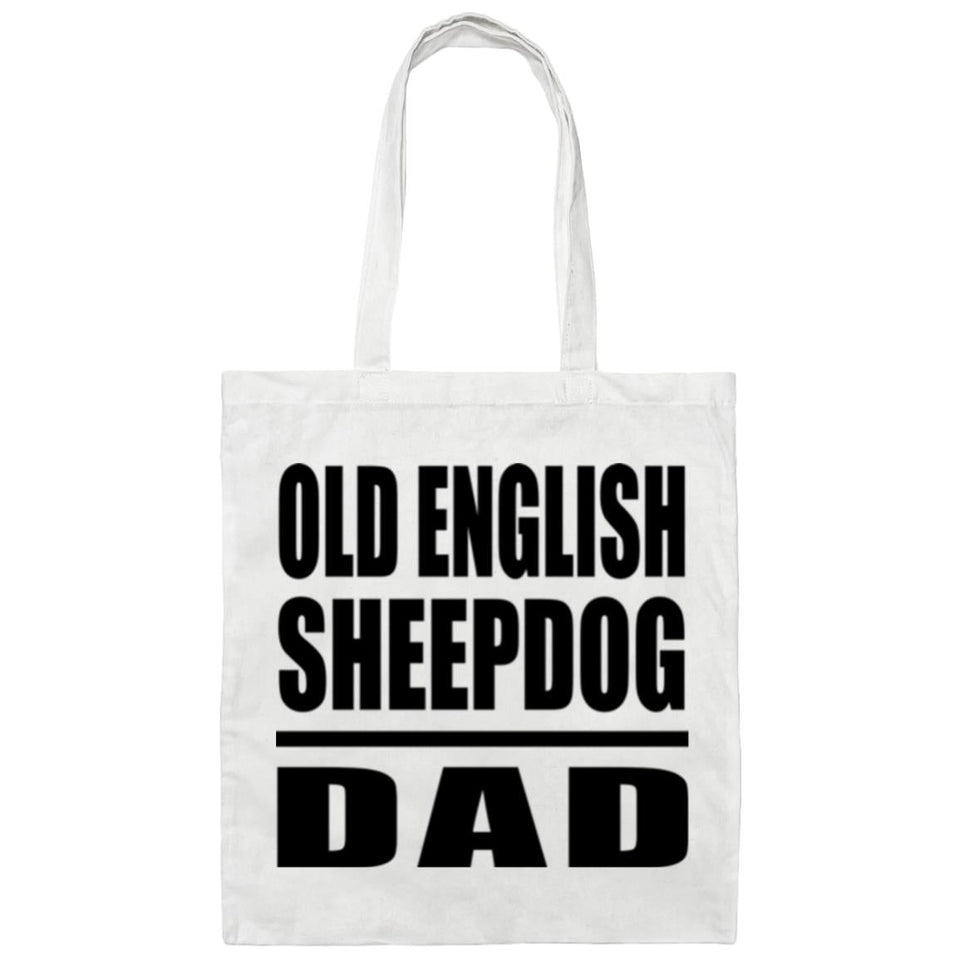 Old English Sheepdog Dad - Tote Bag White