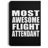 Most Awesome Flight Attendant - Canvas Portrait