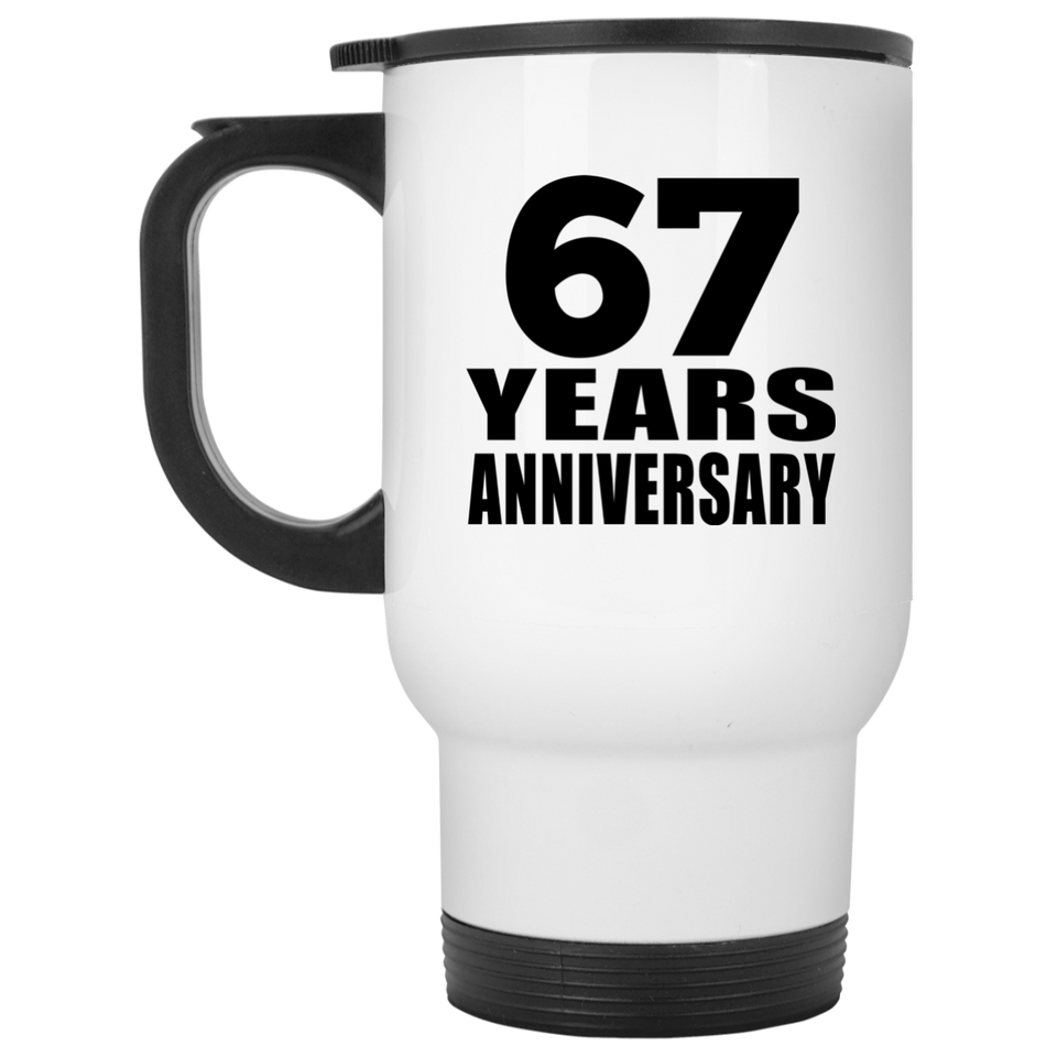 67th Anniversary 67 Years - White Travel Mug