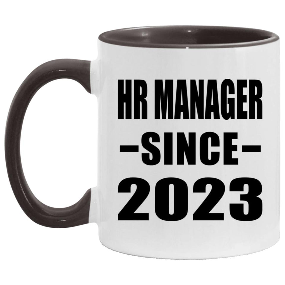 HR Manager Since 2023 - 11oz Accent Mug Black