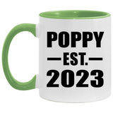 Poppy Established EST. 2023 - 11oz Accent Mug Green