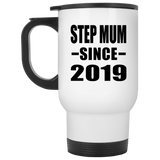 Step Mum Since 2019 - White Travel Mug