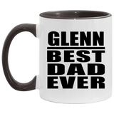 Glenn Best Dad Ever - 11oz Accent Mug Black