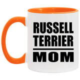 Russell Terrier Mom - 11oz Accent Mug Orange