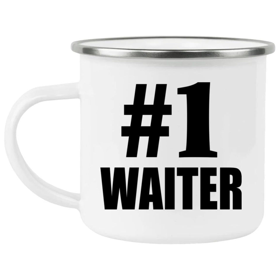 Number One #1 Waiter - 12oz Camping Mug