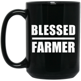 Blessed Farmer - 15oz Coffee Mug Black