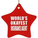 World's Okayest Insurance Agent - Star Ornament