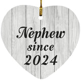 Nephew Since 2024 - Heart Ornament F