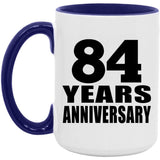 84th Anniversary 84 Years Anniversary - 15oz Accent Mug Purple