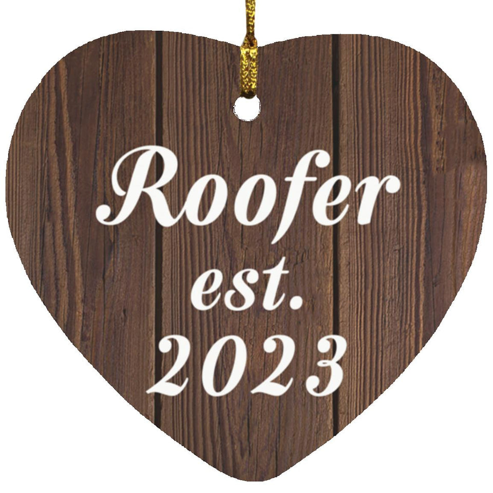 Roofer Established Est. 2023 - Heart Ornament D