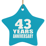 43rd Anniversary 43 Years - Star Ornament