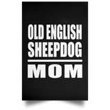 Old English Sheepdog Mom - Poster Portrait