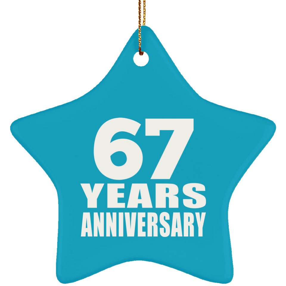 67th Anniversary 67 Years - Star Ornament