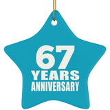 67th Anniversary 67 Years - Star Ornament