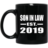 Son In Law Established EST. 2019 - 11oz Coffee Mug Black