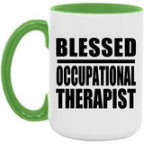 Blessed Occupational Therapist - 15oz Accent Mug Green