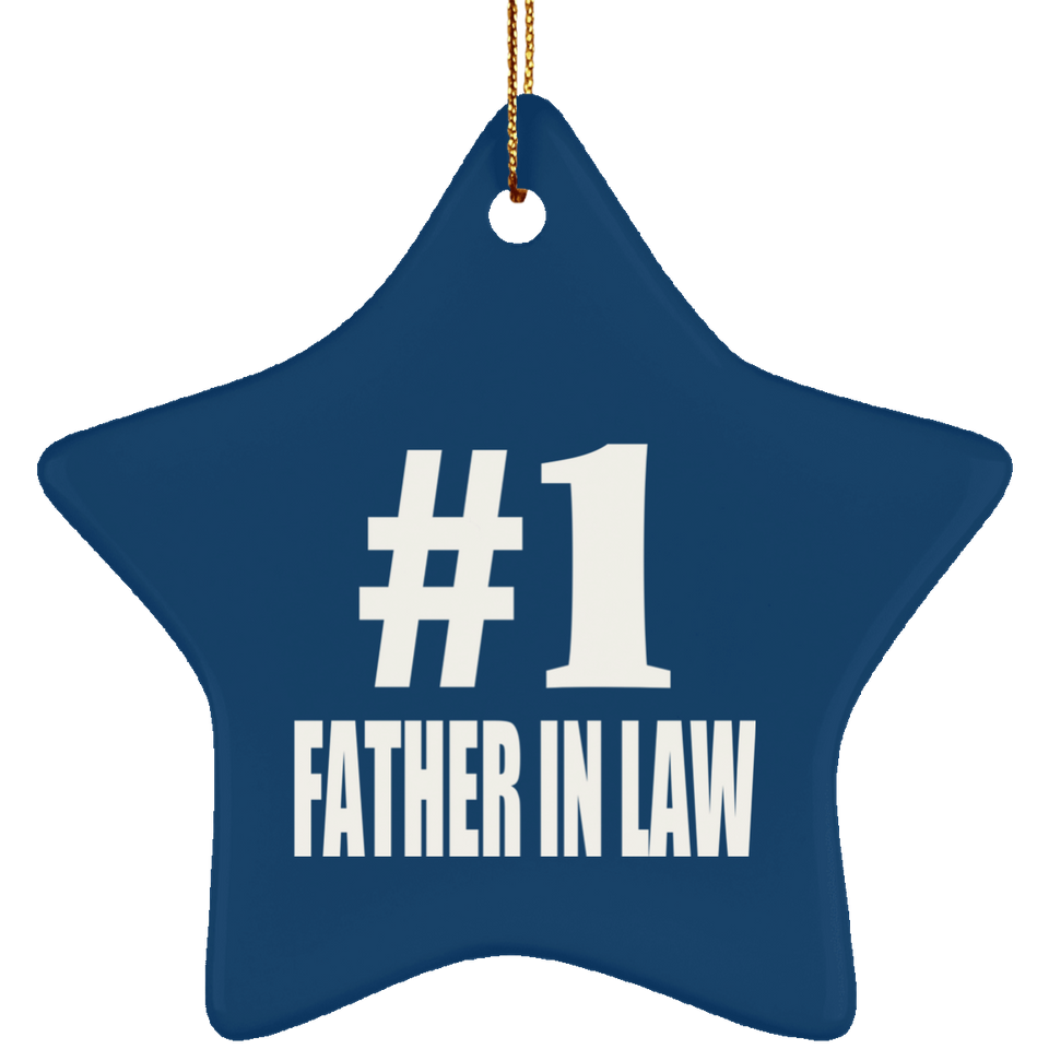 Number One #1 Father In Law - Star Ornament