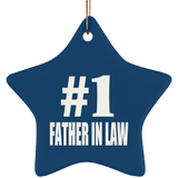 Number One #1 Father In Law - Star Ornament