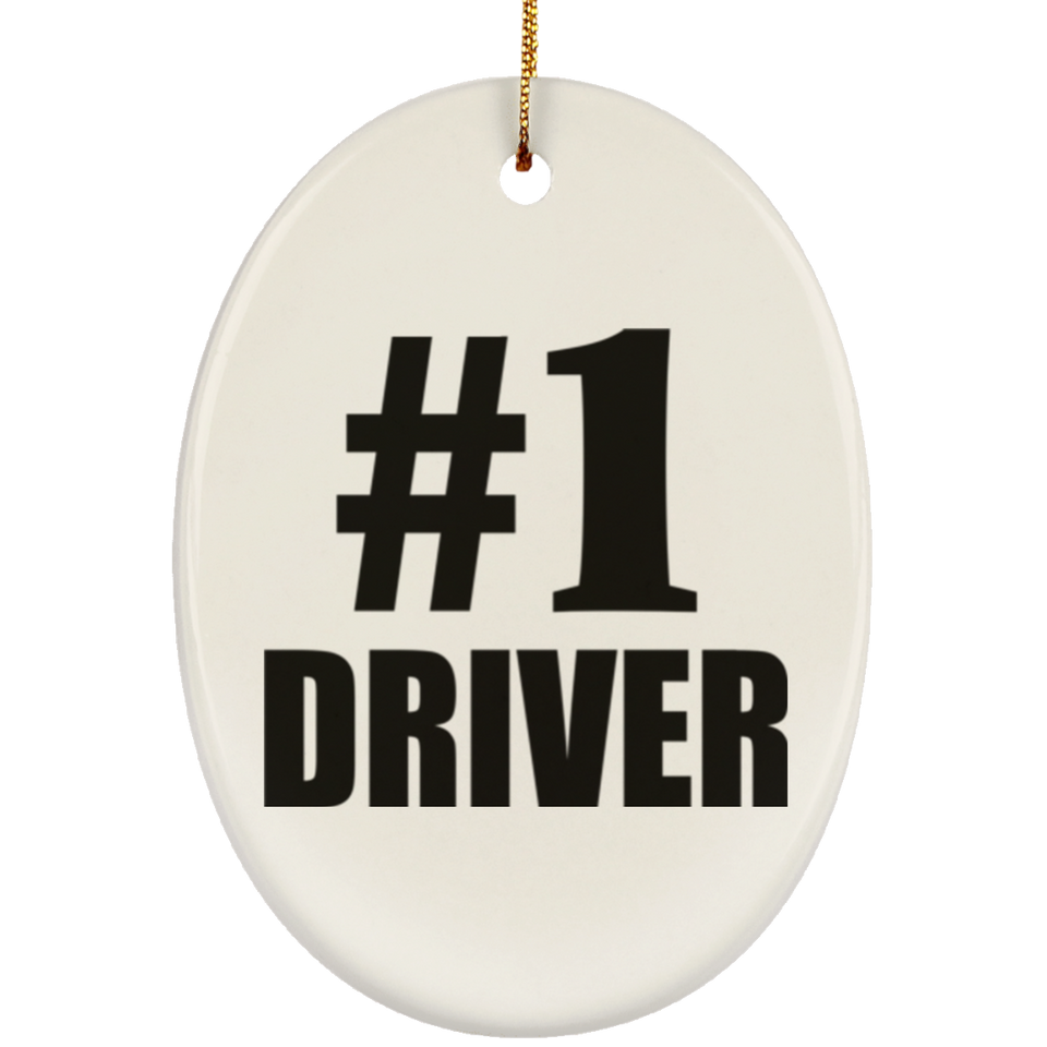Number One #1 Driver - Oval Ornament