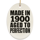 124th Birthday Made In 1900 Aged To Perfection - Oval Ornament