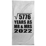76th Anniversary Square Root of 5776 Years As Mr & Mrs 2022 - Hand Towel