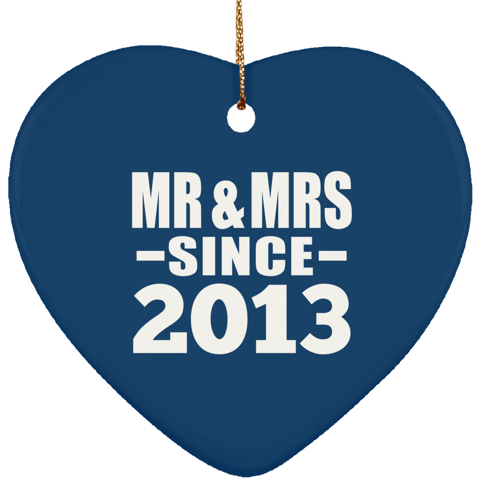 11th Anniversary Mr & Mrs Since 2013 - Heart Ornament