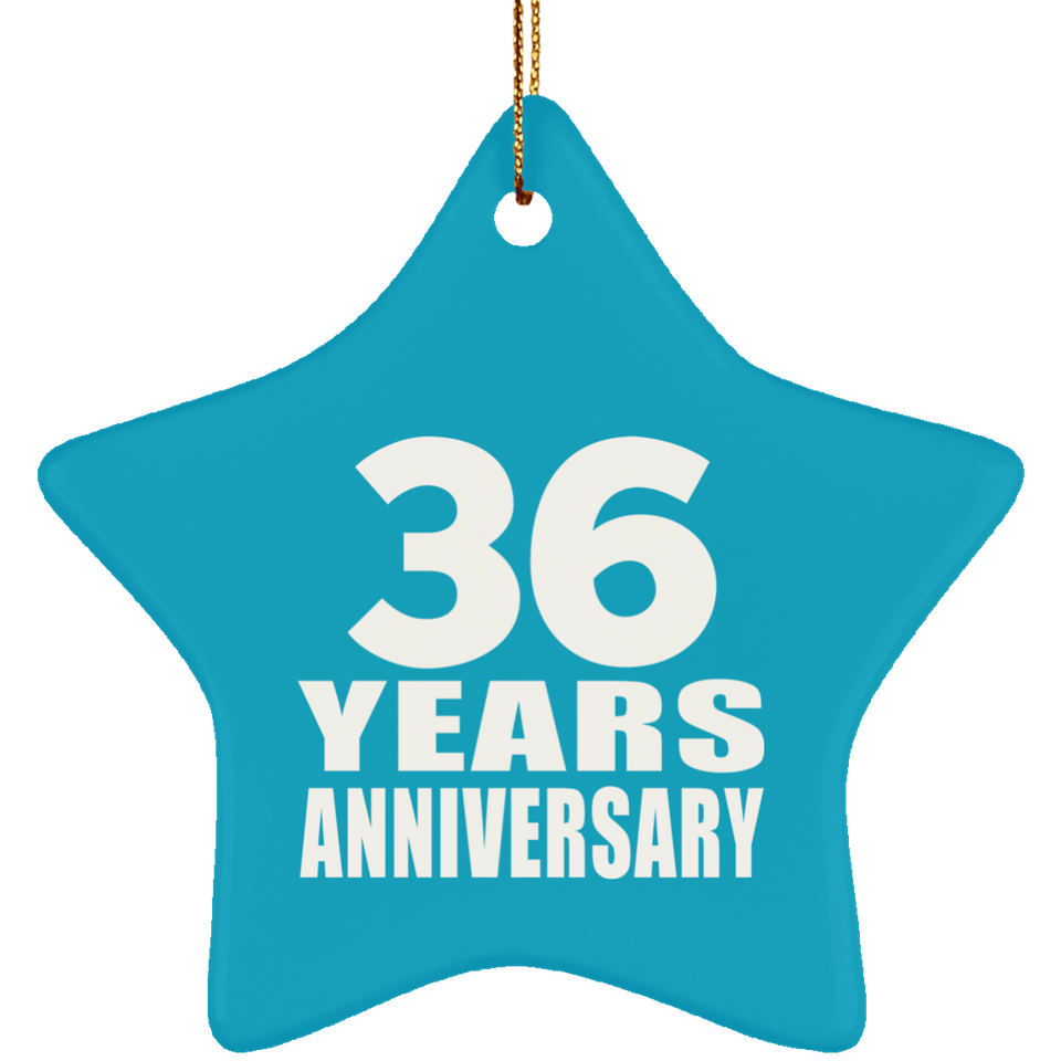 36th Anniversary 36 Years - Star Ornament