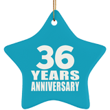 36th Anniversary 36 Years - Star Ornament