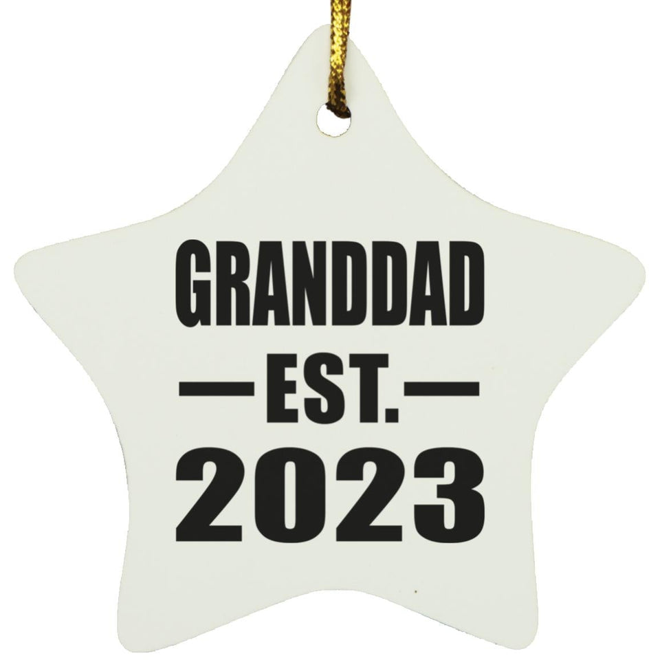 Granddad Established EST. 2023 - Star Ornament