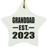 Granddad Established EST. 2023 - Star Ornament