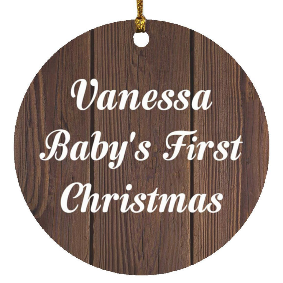 Vanessa Baby's First Christmas - Circle Ornament D