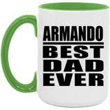 Armando Best Dad Ever - 15oz Accent Mug Green