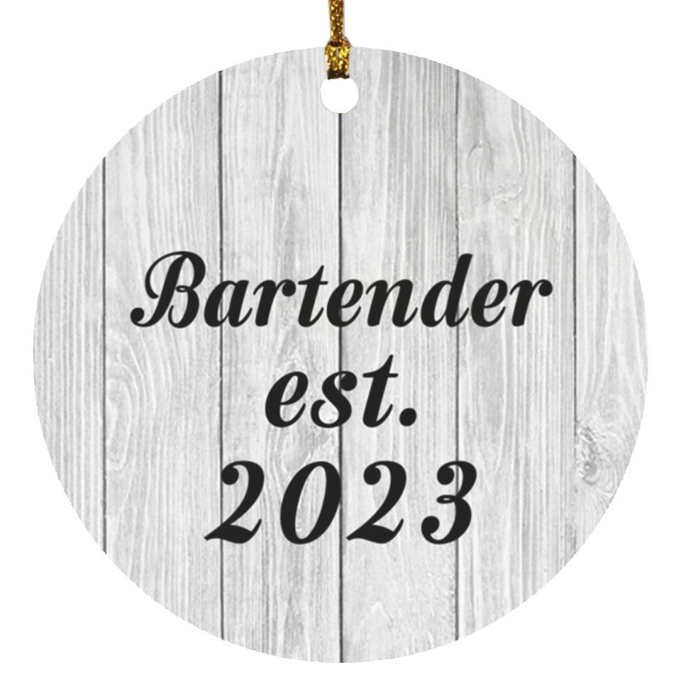 Bartender Established Est. 2023 - Circle Ornament F