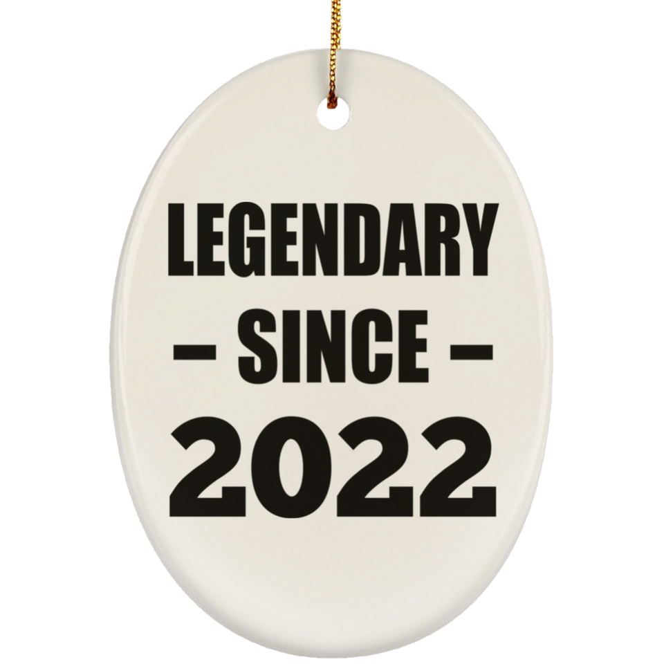 2nd Birthday Legendary Since 2022 - Oval Ornament