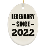 2nd Birthday Legendary Since 2022 - Oval Ornament
