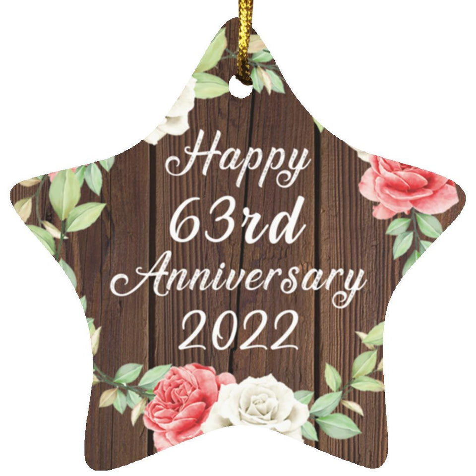 Happy 63rd Anniversary 2022 - Star Ornament A