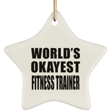 World's Okayest Fitness Trainer - Star Ornament