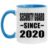 Security Guard Since 2020 - 11oz Accent Mug Blue