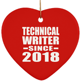 Technical Writer Since 2018 - Heart Ornament