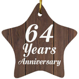64th Anniversary 64 Years Anniversary - Star Ornament D