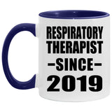 Respiratory Therapist Since 2019 - 11oz Accent Mug Purple