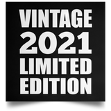 3rd Birthday Vintage 2021 Limited Edition - Poster Square