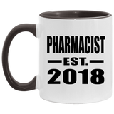 Pharmacist Established EST. 2018 - 11oz Accent Mug Black