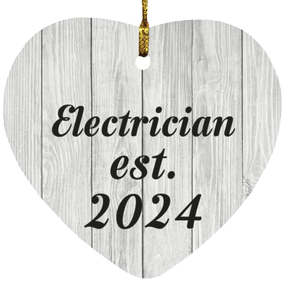 Electrician Established Est. 2024 - Heart Ornament F