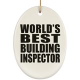 World's Best Building Inspector - Oval Ornament